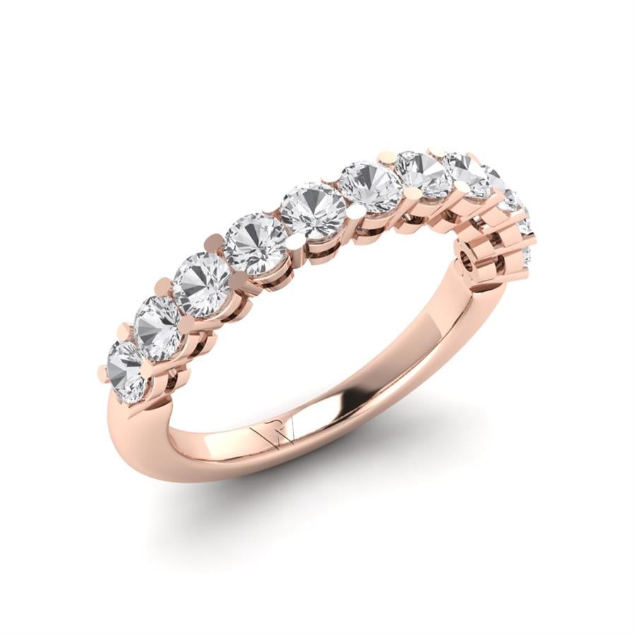 Bagues Allure Argent Plaqué Or Rose Diamant 1.15 ct