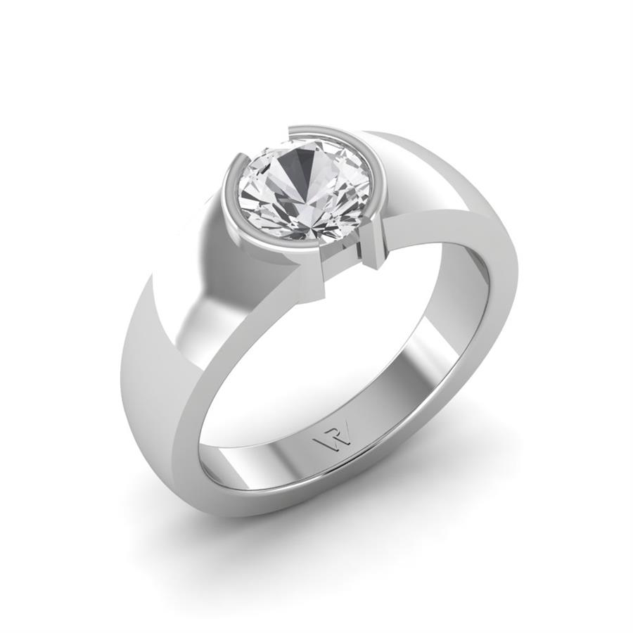 Bagues Auriane Argent Rhodié Blanc Oxyde de zirconium 1 ct