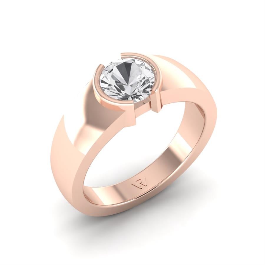 Bagues Auriane Or Rose Oxyde de zirconium 1 ct