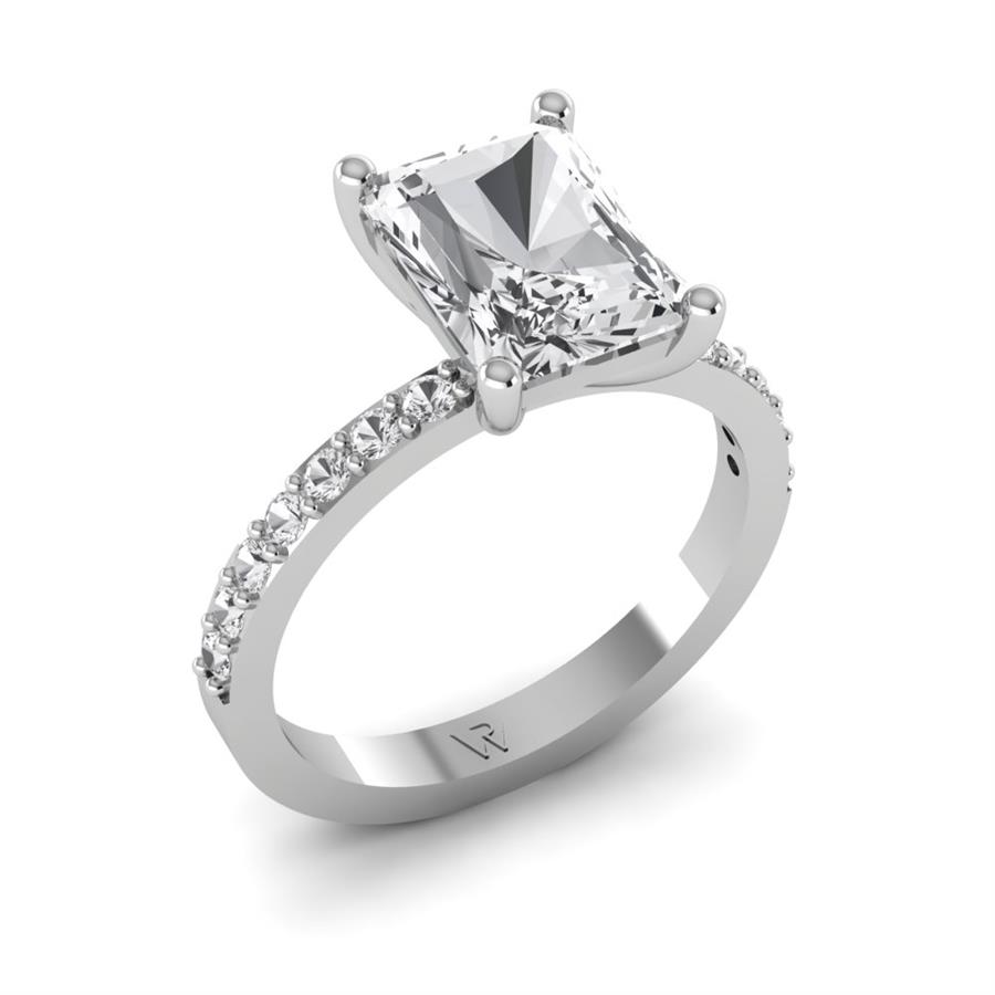 Bagues Clarté Argent Rhodié Blanc Diamant 2.3 ct