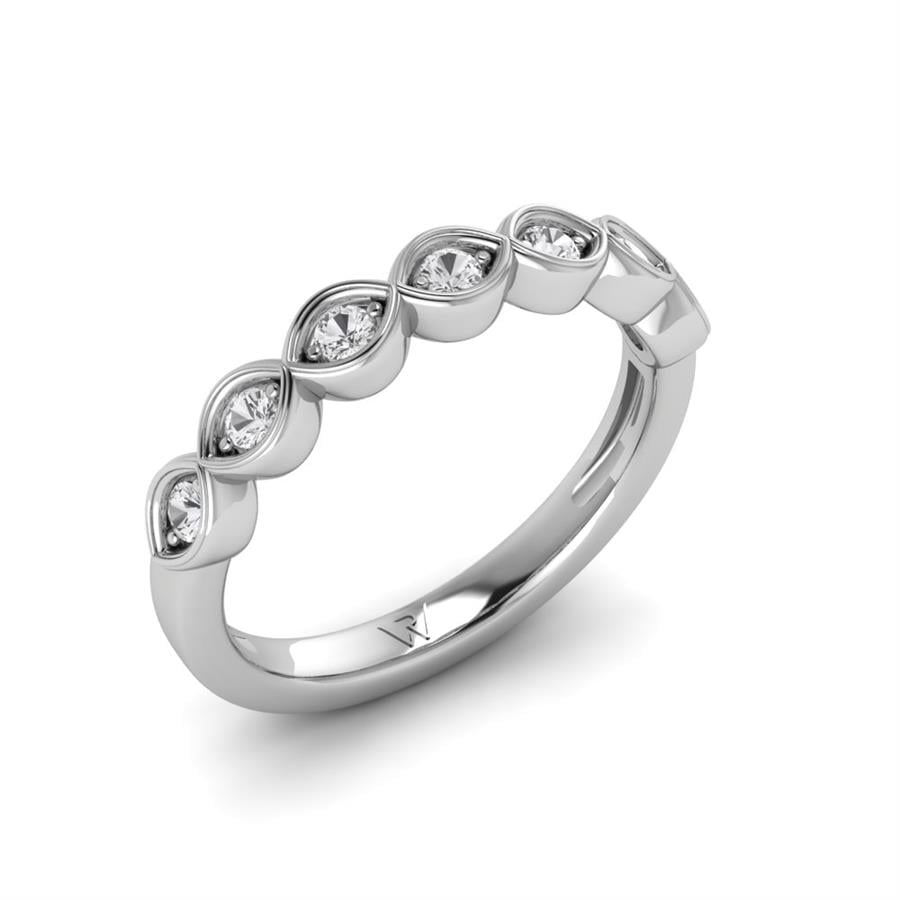 Bagues Elan Or Blanc Oxyde de zirconium 0.25 ct