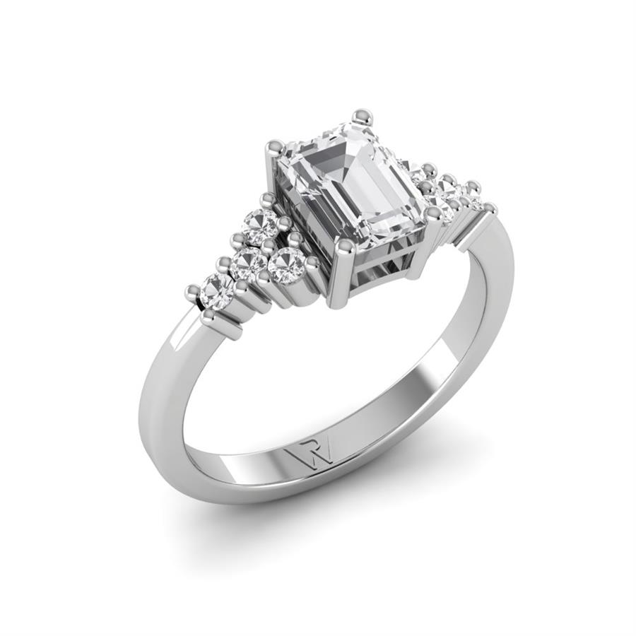 Bagues Inoubliable Rhodié Blanc Oxyde de zirconium 1.3 ct