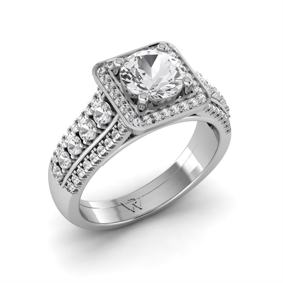 Bagues Majesté Or Blanc Oxyde de zirconium 1 ct