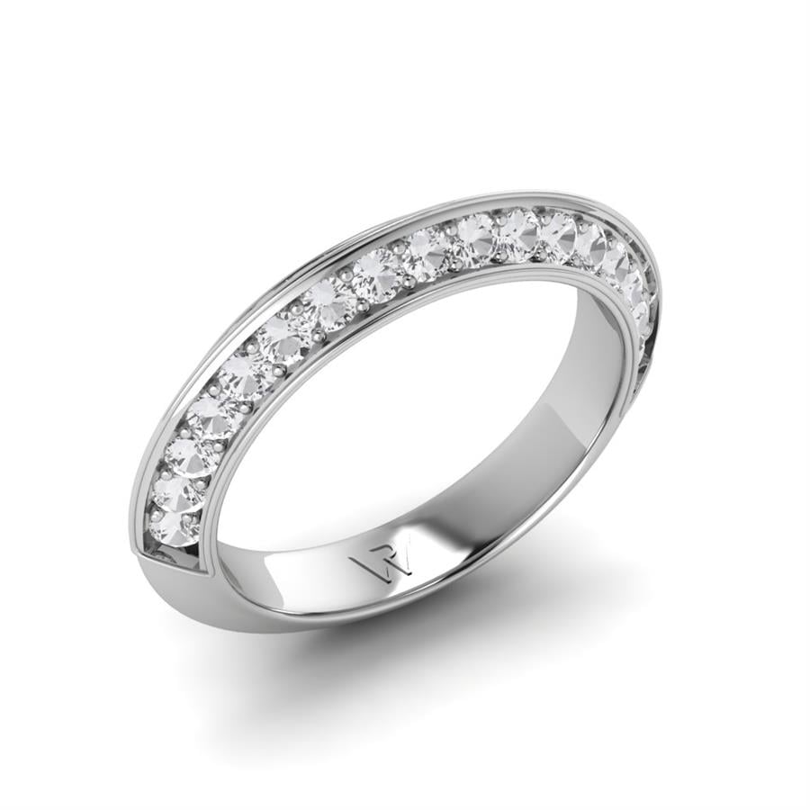 Bagues Majestic Argent Rhodié Blanc Oxyde de zirconium 1 ct