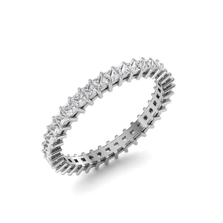 Bagues Parfaite Argent Rhodié Blanc Diamant 1.2 ct