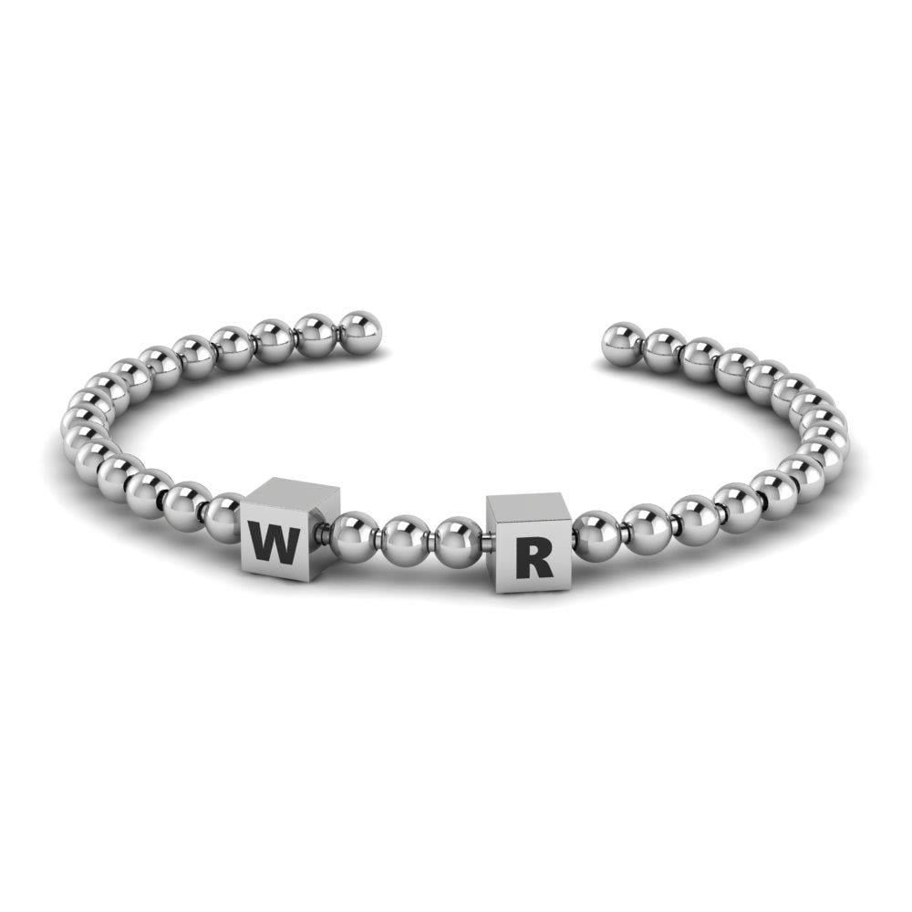 Bracelets Lettre d'amour Or Blanc