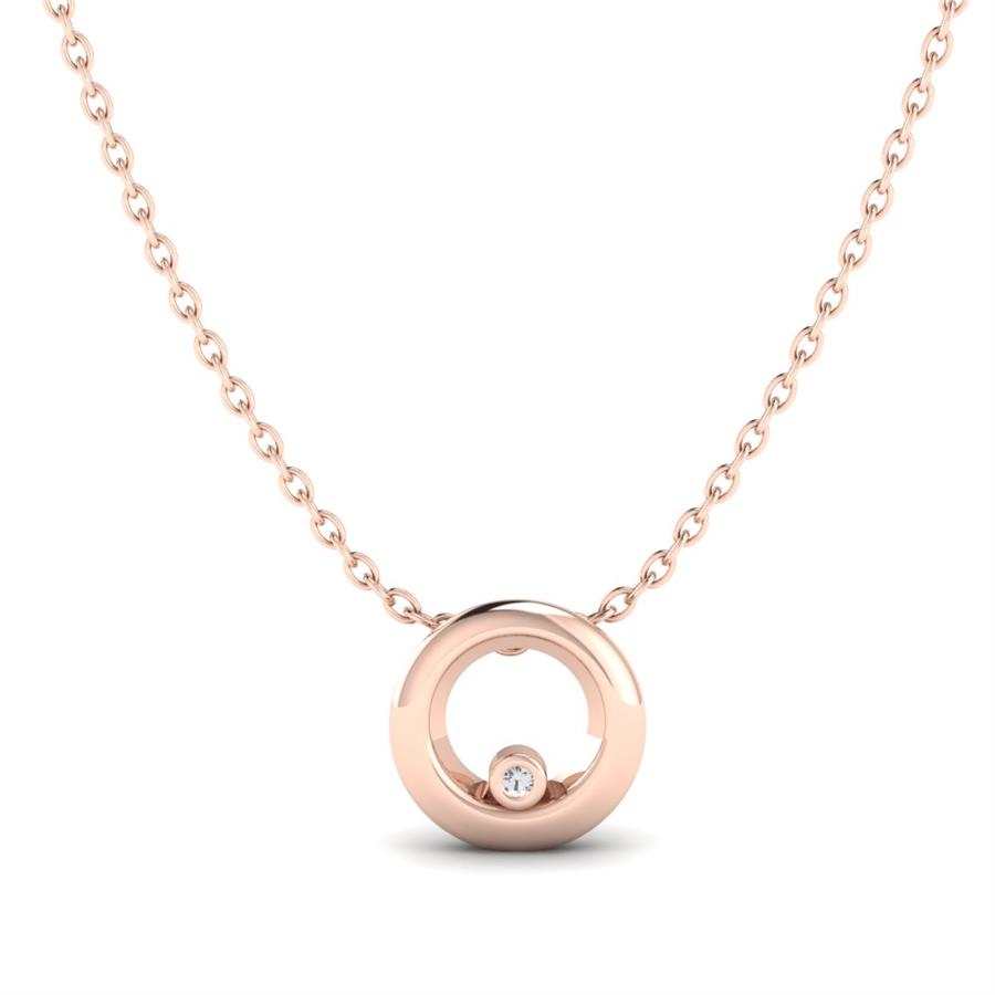 Colliers Orée Argent Plaqué Or Rose Diamant