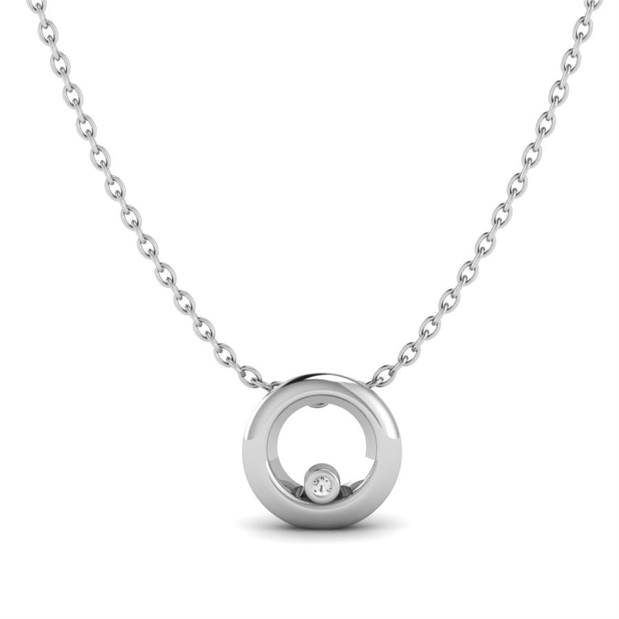 Colliers Orée Argent Rhodié Blanc Diamant