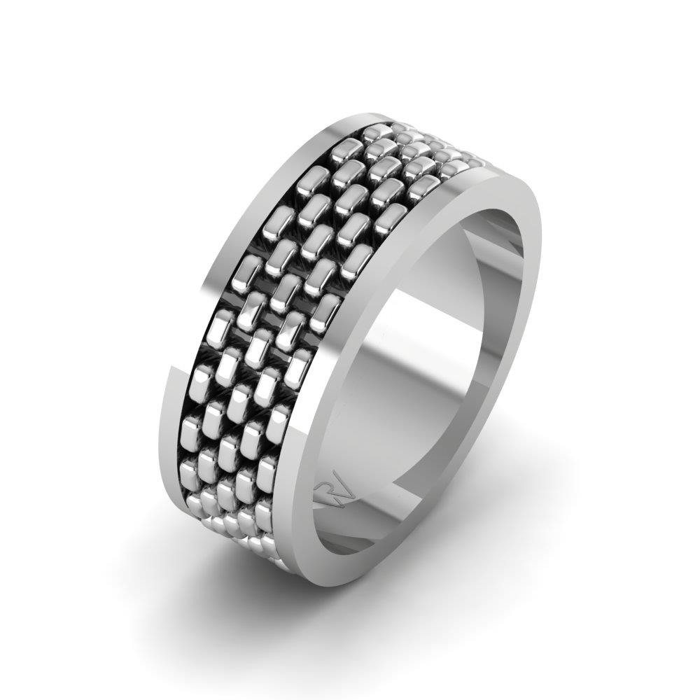 Modern wedding rings for women Soft White Gold 