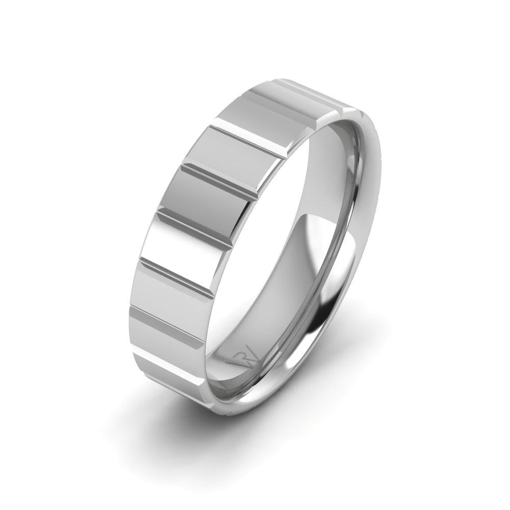 Classic wedding rings for men Lightning White Gold 