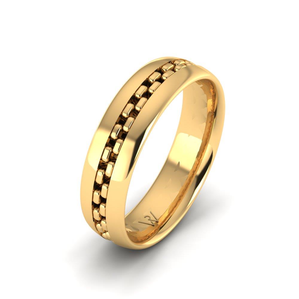 Modern wedding rings for men Passion Yellow Gold 