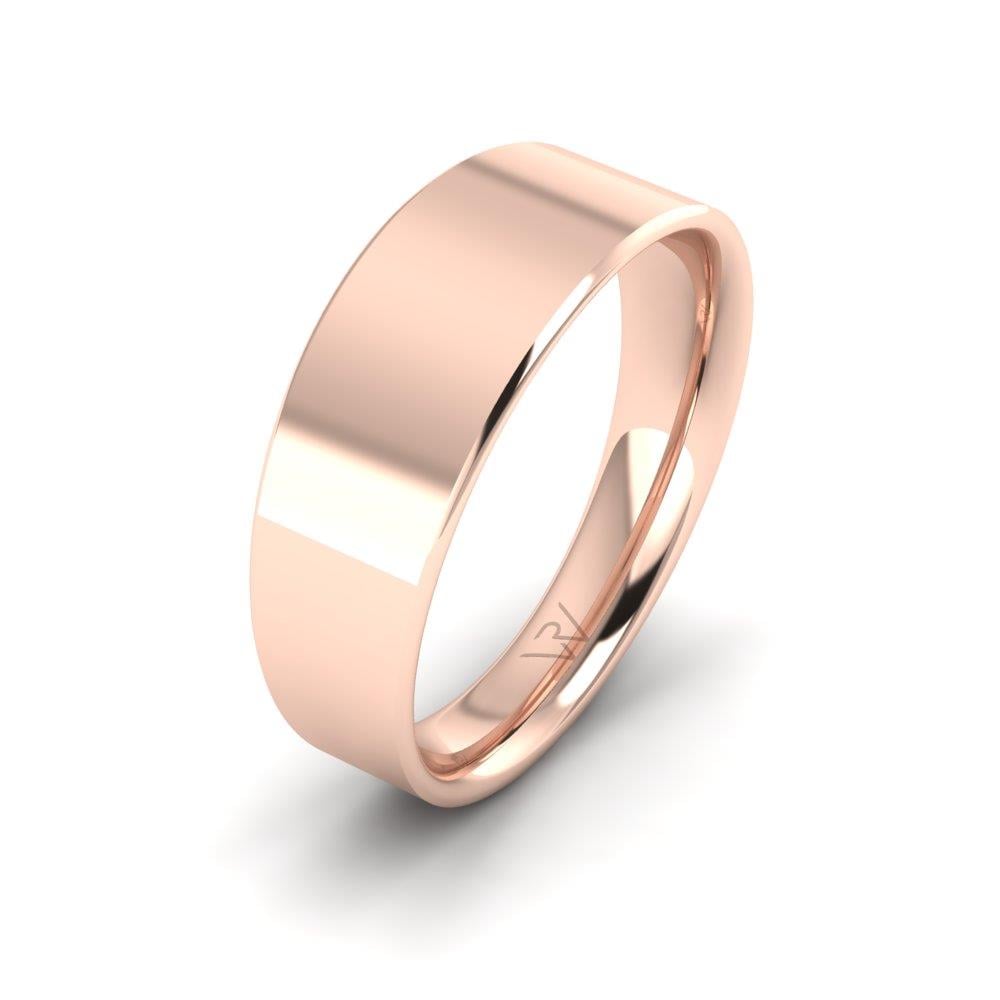 Classic men's wedding rings Promesse Rose Gold 