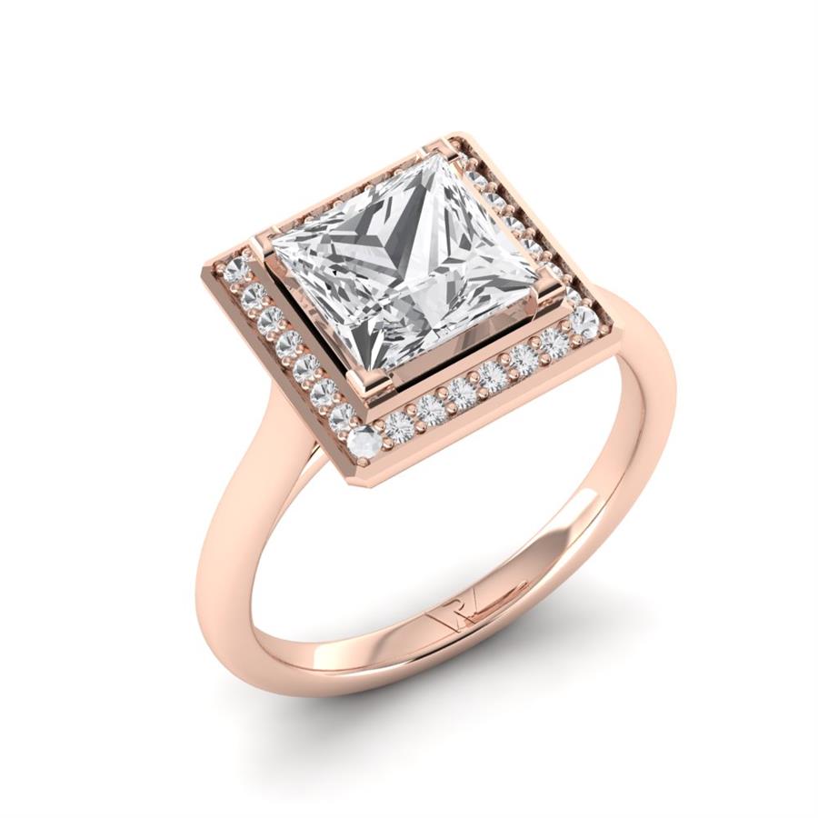 Solitaires Carensa Or Rose Diamant 2.15 ct