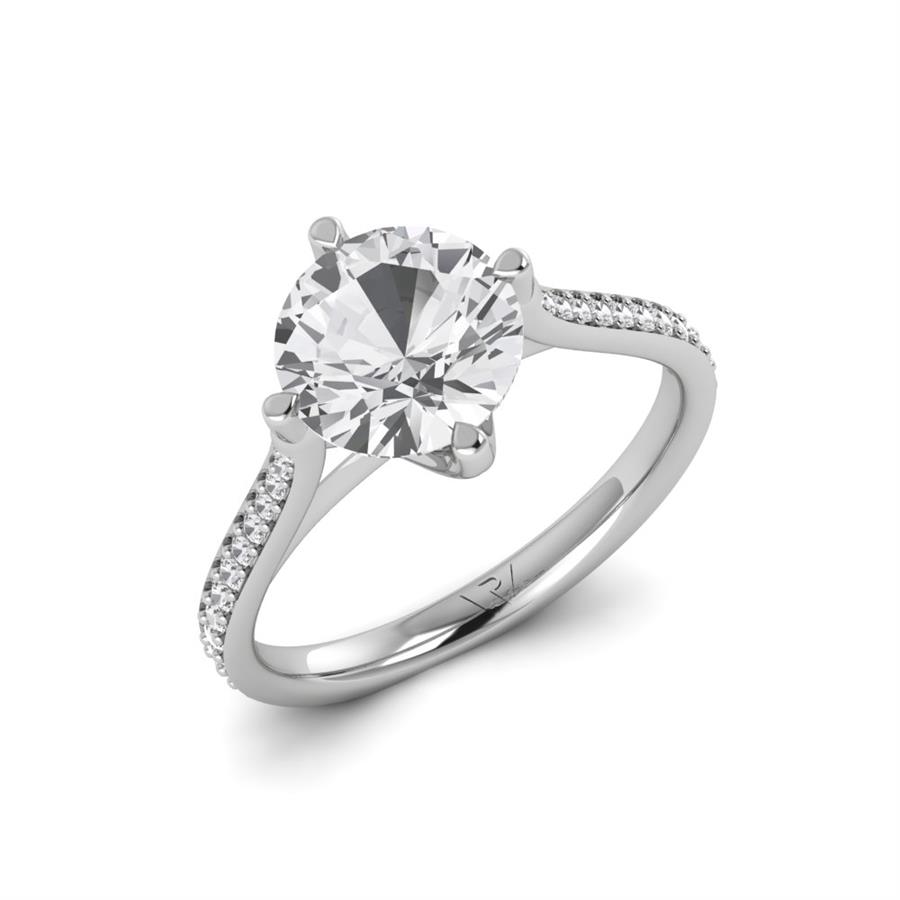 Solitaires Liora Argent Rhodié Blanc Oxyde de zirconium 2.20 ct