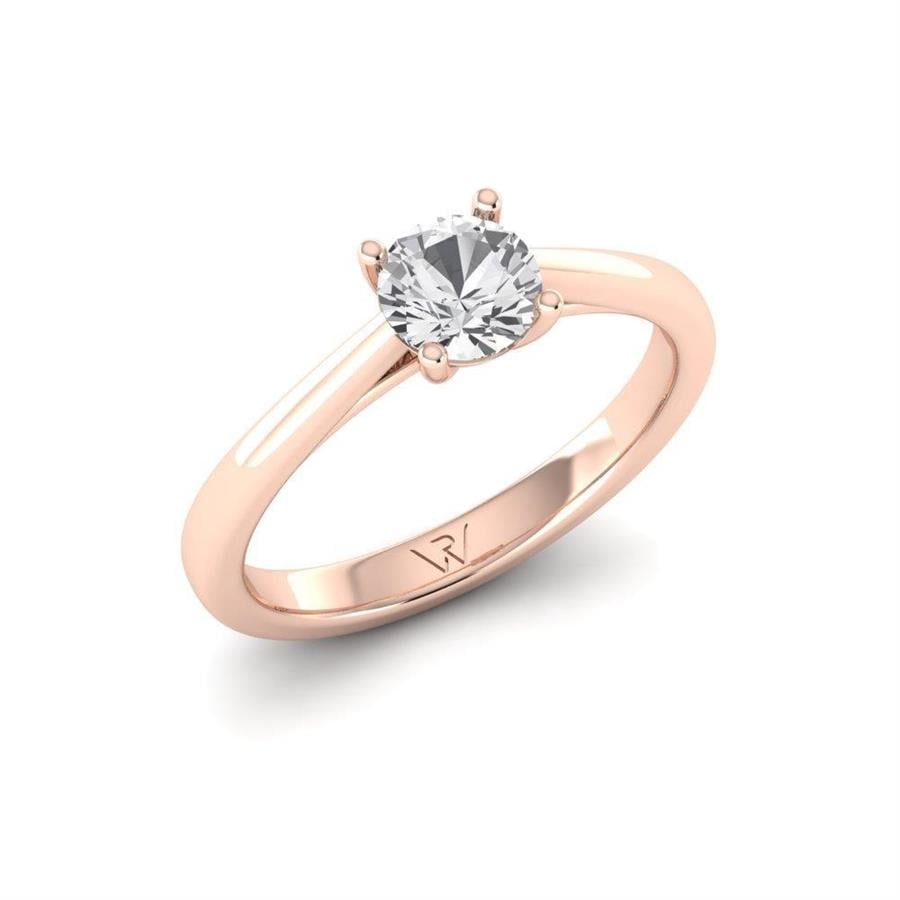 Solitaires Magnifique Or Rose Argent Diamant 0.60 ct