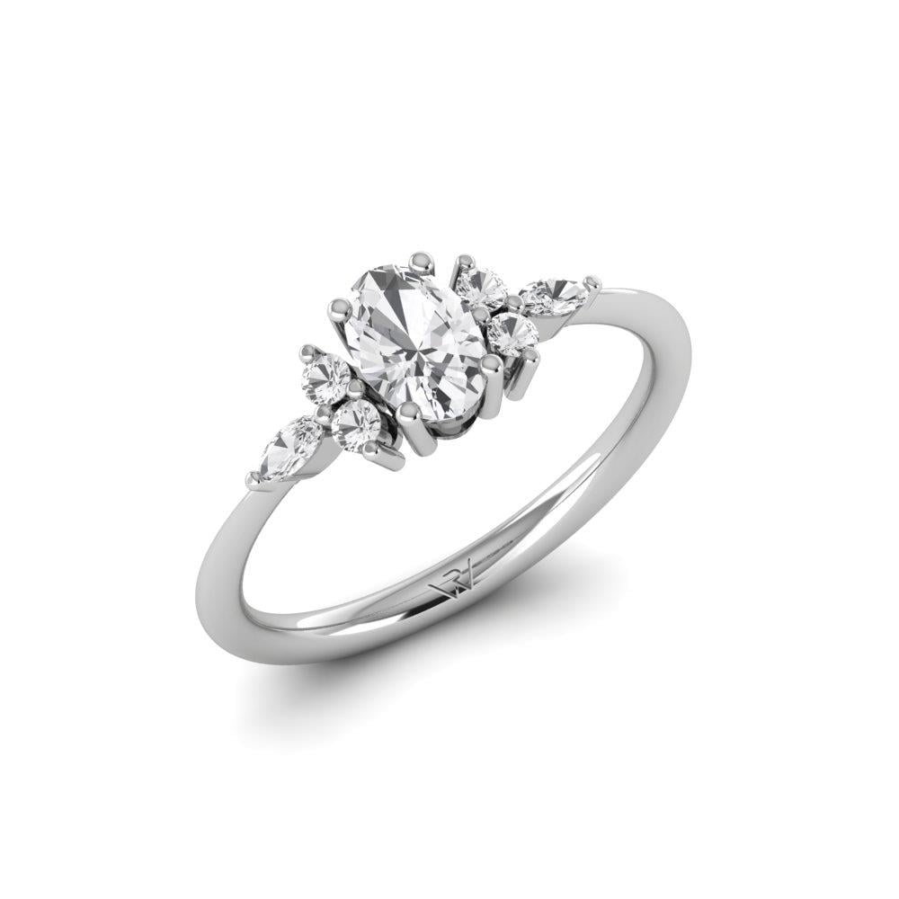 Solitaires Miralys Or Blanc Diamant 0.33 ct