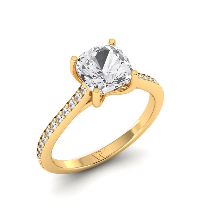Solitaires Raviva Or Jaune Oxyde de zirconium 2 ct