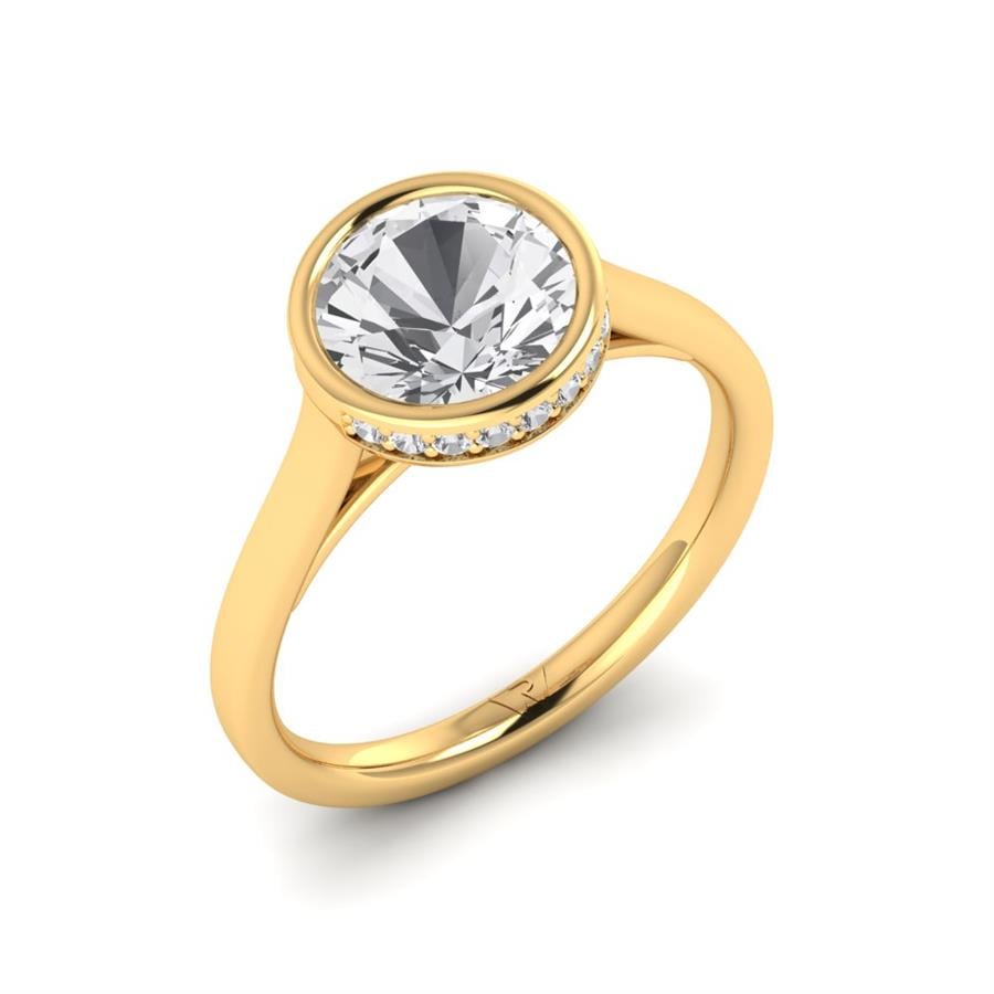 Solitaires Soreia Or Jaune Oxyde de zirconium 2.10 ct