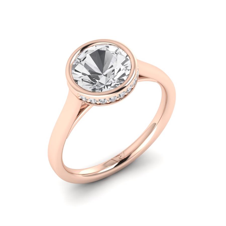 Solitaires Soreia Or Rose Oxyde de zirconium 2.10 ct