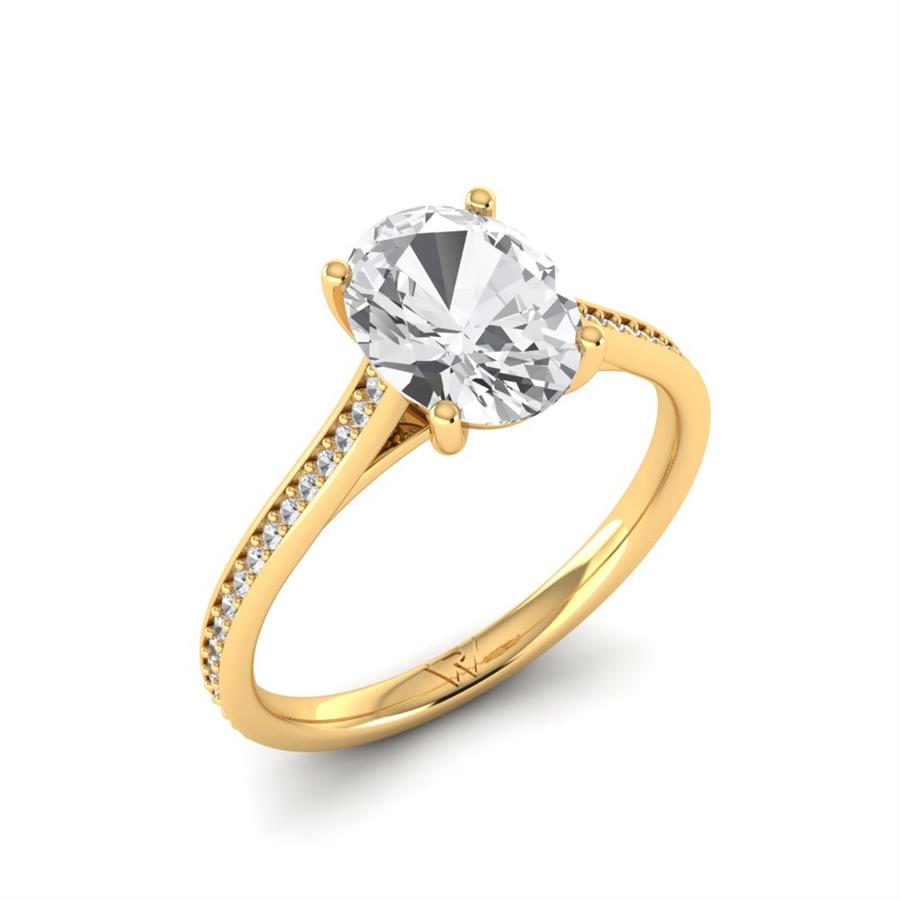 Solitaires Stella Or Jaune Oxyde de zirconium 1.65 ct