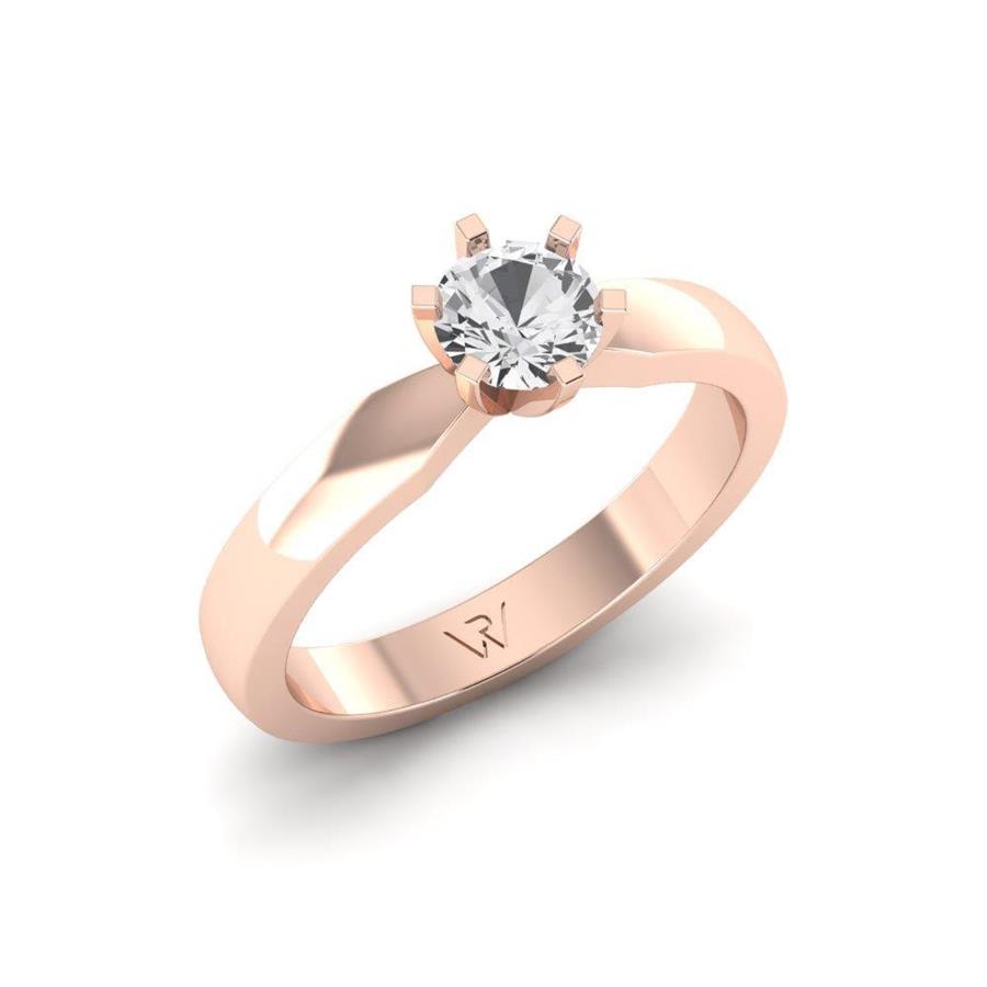 Solitaires Sublime Or Rose Argent Diamant 0.50 ct
