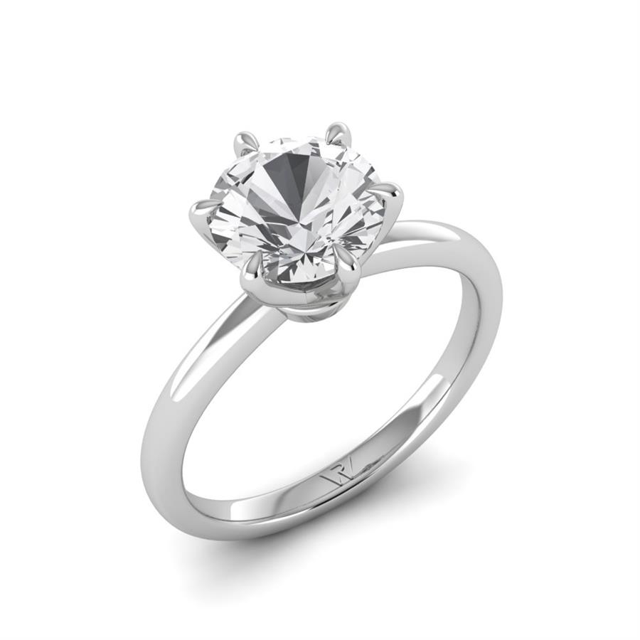 Solitaires Talara Or Blanc Oxyde de zirconium 2 ct