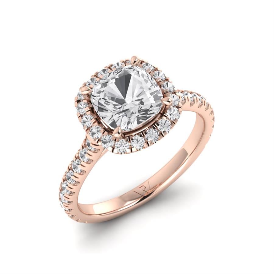 Solitaires Thalys Or Rose Diamant 2.55 ct