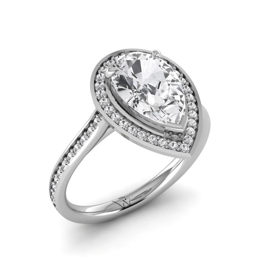 Solitaires Vélina Or Blanc Oxyde de zirconium 2.3 ct