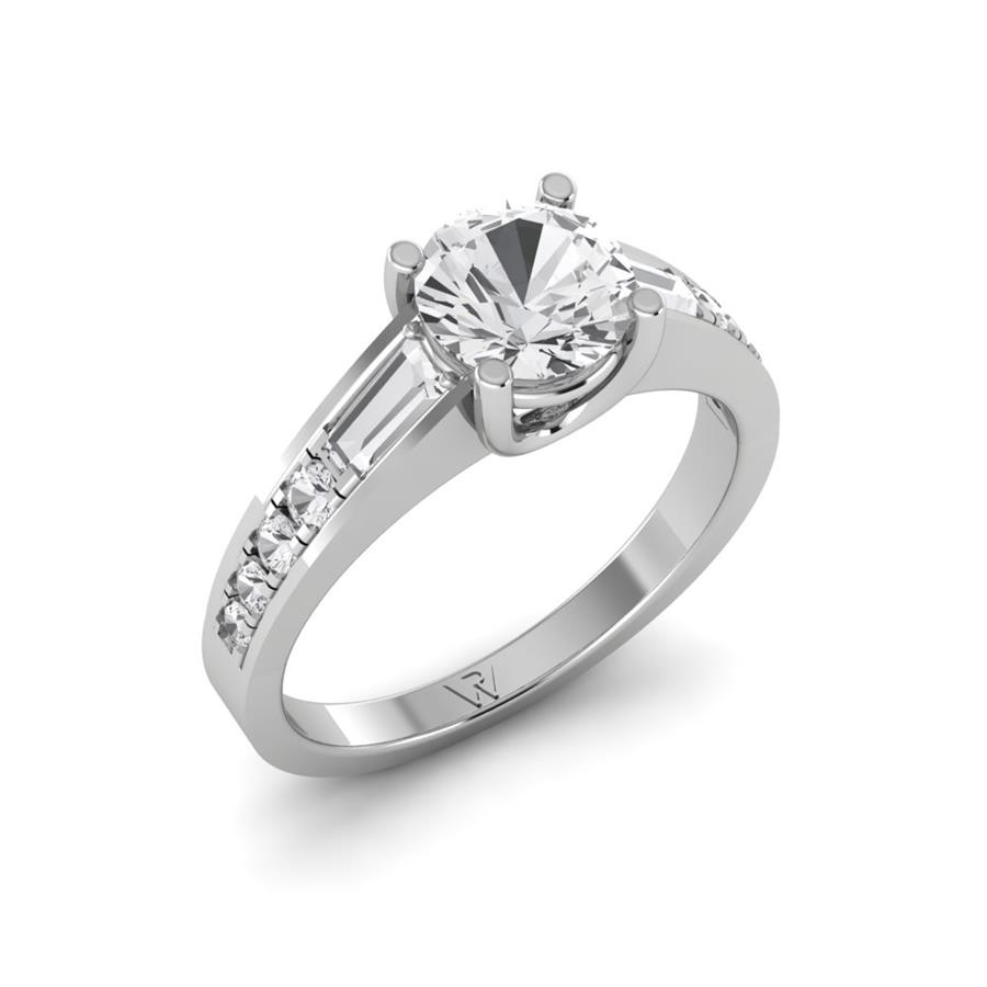Solitaires Volonté Or Blanc Oxyde de zirconium 1.2 ct