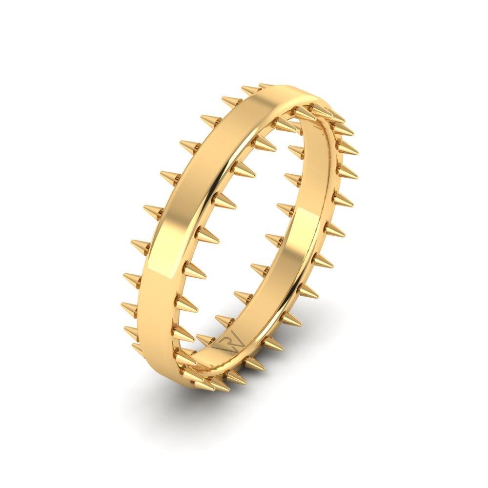 Modern wedding rings for men Sparkle Yellow Gold 
