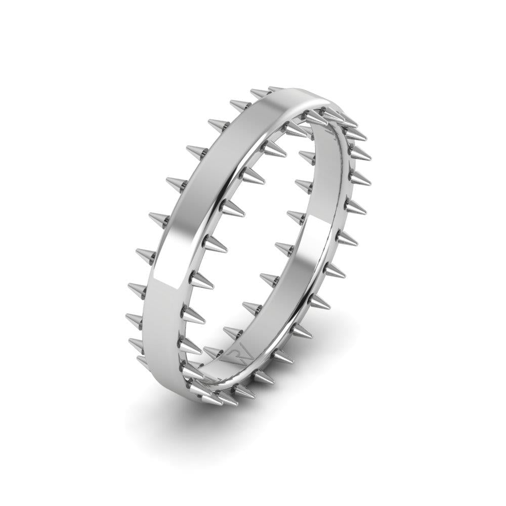 Modern men's wedding rings Sparkle White Gold 
