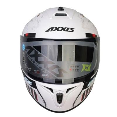 Axxis Draken Ryker Matt Pearl White Full Face Motosiklet Kaskı