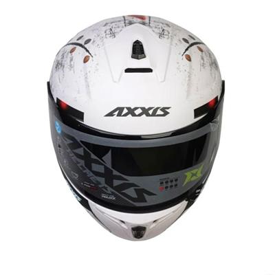 Axxis Draken Ryker Matt Pearl White Full Face Motosiklet Kaskı