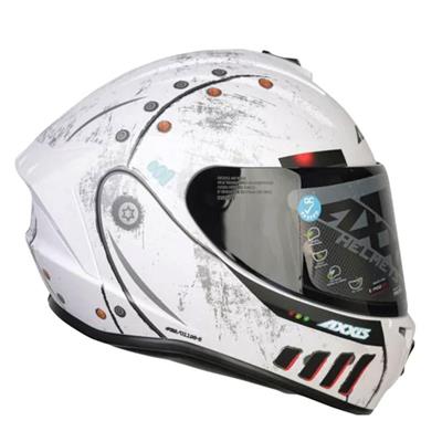 Axxis Draken Ryker Matt Pearl White Full Face Motosiklet Kaskı