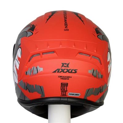 Axxis Draken Trooper Matt Red Full Face Motosiklet Kaskı