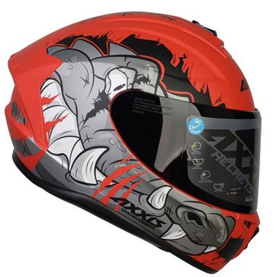 Axxis Draken Trooper Matt Red Full Face Motosiklet Kaskı