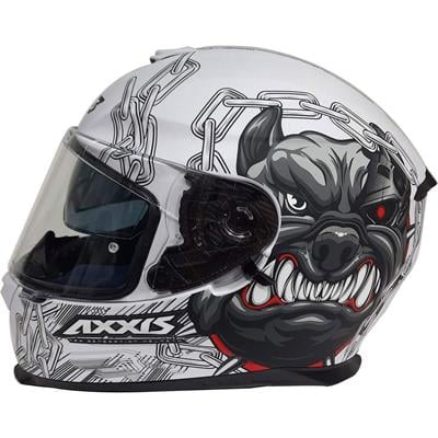 Axxis Eagle Sv Cyber Bull Matt White Full Face Motosiklet Kaskı