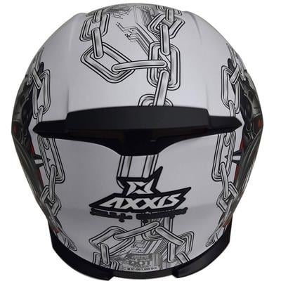 Axxis Eagle Sv Cyber Bull Matt White Full Face Motosiklet Kaskı