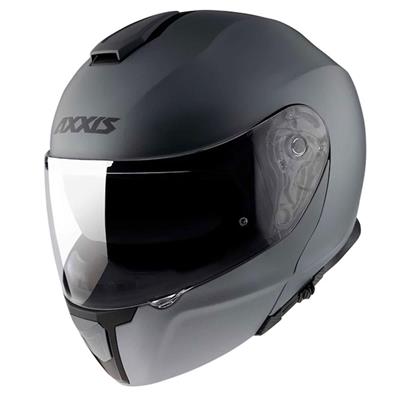 Axxis Gecko Sv Solid Matt Grey Çene Açilir Motosiklet Kaskı
