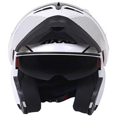 Axxis Roc Sv Solid Gloss Pearl White Çene Açilir Kask