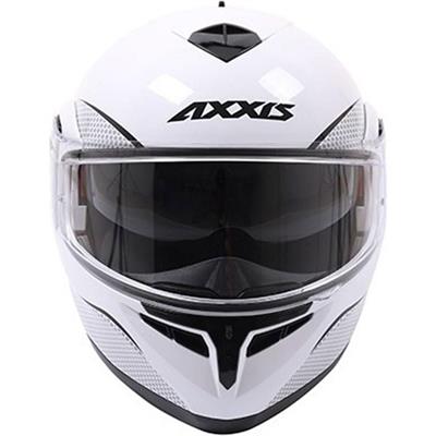 Axxis Roc Sv Solid Gloss Pearl White Çene Açilir Kask