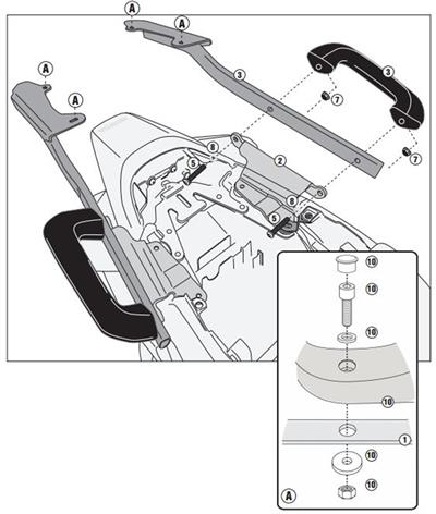Givi 1132FZ HONDA VFR 800 F (14-20) Arka Çanta Taşıyıcı
