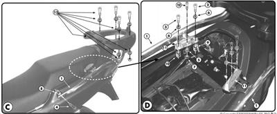 Givi 257FZ HONDA VFR 800 (98-01) Arka Çanta Taşıyıcı