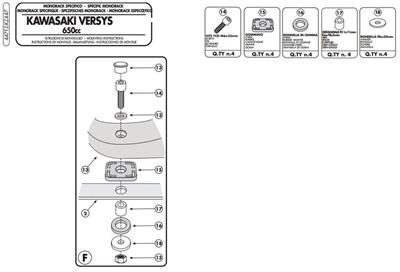 Givi 447FZ KAWASAKI VERSYS 650 (06-09) Arka Çanta Taşıyıcı