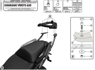Givi 451FZ KAWASAKI VERSYS 650 (10-14) Arka Çanta Taşıyıcı