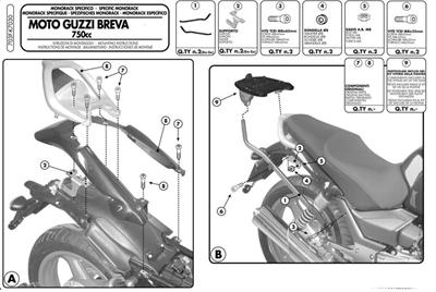 Givi 703F MOTO GUZZI BREVA 750 (03-12) Arka Çanta Taşıyıcı