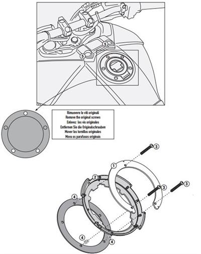 Givi BF23 Depo Üstü Çanta Aparatı (Yamaha)