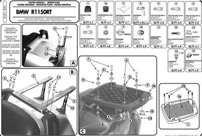 Givi E191 BMW R 1150 RT (02-04) Arka Çanta Taşıyıcı