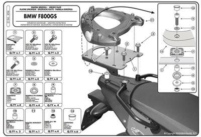 Givi E194 BMW F 650 GS - F 800 GS (08-17) Arka Çanta Taşıyıcı