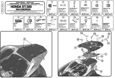 Givi E215 HONDA PAN EUROPEAN ST 1300 (02-14) Arka Çanta Taşıyıcı